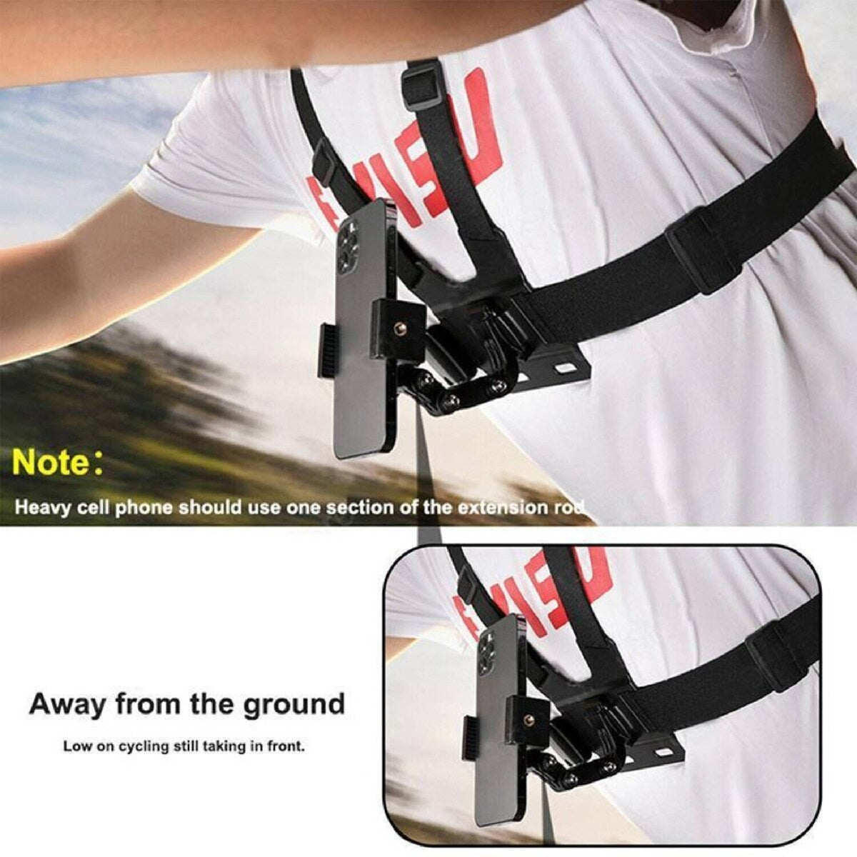 6-Piece Head Strap and Chest Harness Mount Kit for Phone Action Camera