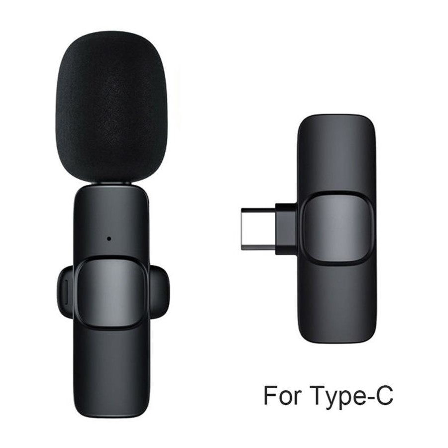 Wireless Lavalier Microphone Compatible with iPhone/iPad/Android Phone/Laptop,  Plug-Play Lapel Clip-On Mic with Noise Reduction for Video Recording/Live Steam/Interview/TikTok/YouTube