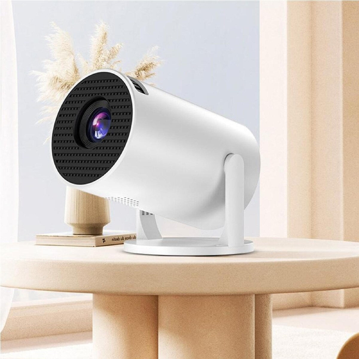 Mini Projector with WiFi and Bluetooth, Outdoor Portable Movie Projector 1080P Support, Auto Keystone Home Projector for Phone/TV Stick/Laptop, 180°Adjustable Stand