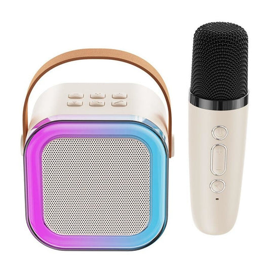 Mini Karaoke Machine, Portable Bluetooth Karaoke Speaker with 2 Wireless Microphones and Light for Family Home Party,Toys for Girls Boys Friends Age 3-12+ Kids and Adults Birthday Gifts.