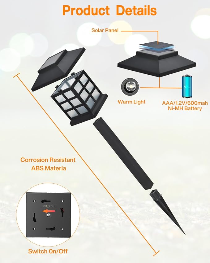Solar Lights Outdoor Waterproof, Solar Powered House-Shape Lights, LED Decorative Night Lights for Yard Garden
