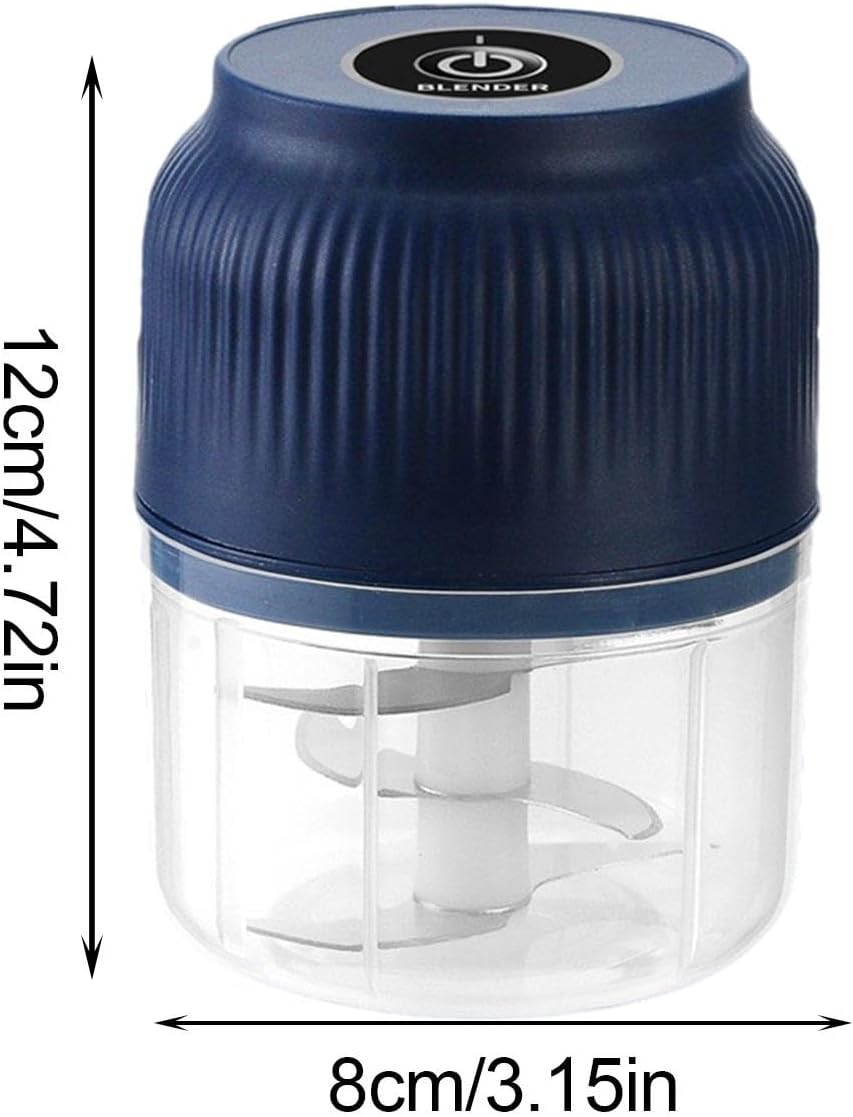 Multifunctional Garlic Chopper | Electric Kitchen Garlic Mincer | Cordless Automatic Vegetable Grinder, Portable Home Utility Crusher Gadget with USB Charging Cable for Home Kitchen Use