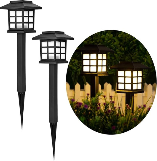 Solar Lights Outdoor Waterproof, Solar Powered House-Shape Lights, LED Decorative Night Lights for Yard Garden