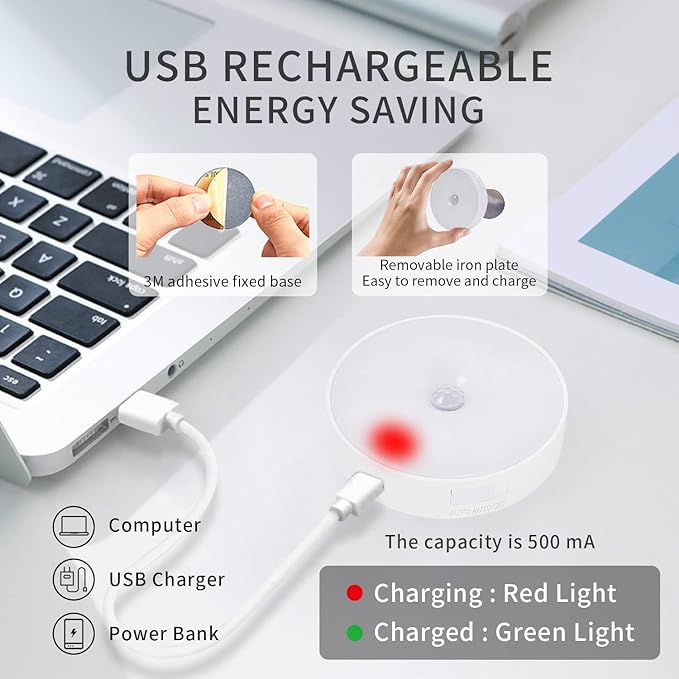 2 pcs Mini Night Light, Portable LED Night Light With 3 Adjustable Color Tones, Wall Lamp, Nursery/Hallway/Bedroom/Bathroom