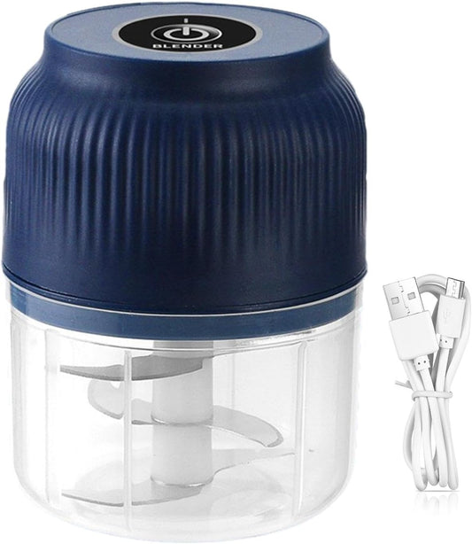 Multifunctional Garlic Chopper | Electric Kitchen Garlic Mincer | Cordless Automatic Vegetable Grinder, Portable Home Utility Crusher Gadget with USB Charging Cable for Home Kitchen Use