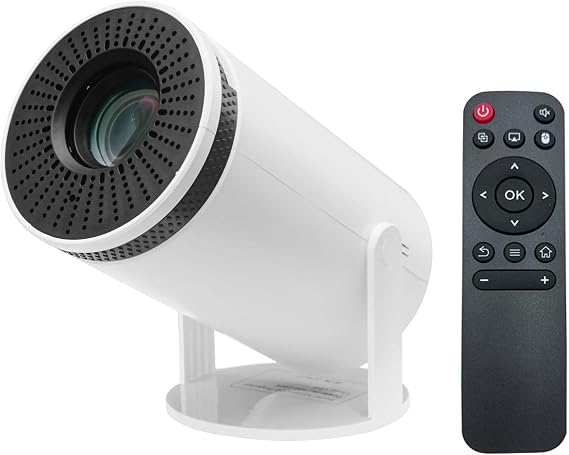 Mini Projector with WiFi and Bluetooth, Outdoor Portable Movie Projector 1080P Support, Auto Keystone Home Projector for Phone/TV Stick/Laptop, 180°Adjustable Stand