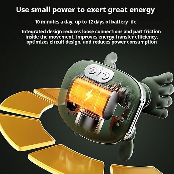 Detailed view of Shiatsu Neck Massager with internal components optimizing energy transfer and battery efficiency.