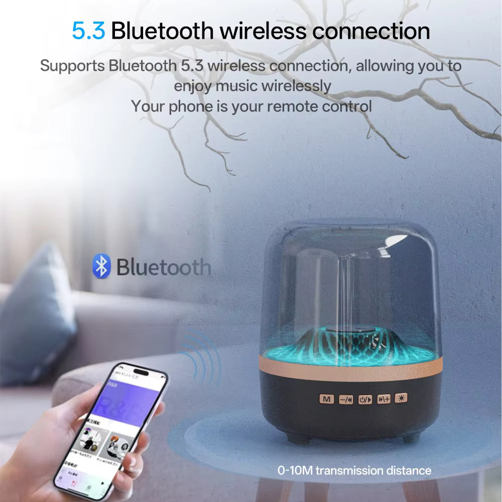 Glaze 4 Light Atmosphere Bluetooth Speaker Home Computer Small Heavy Bass Home Transparent