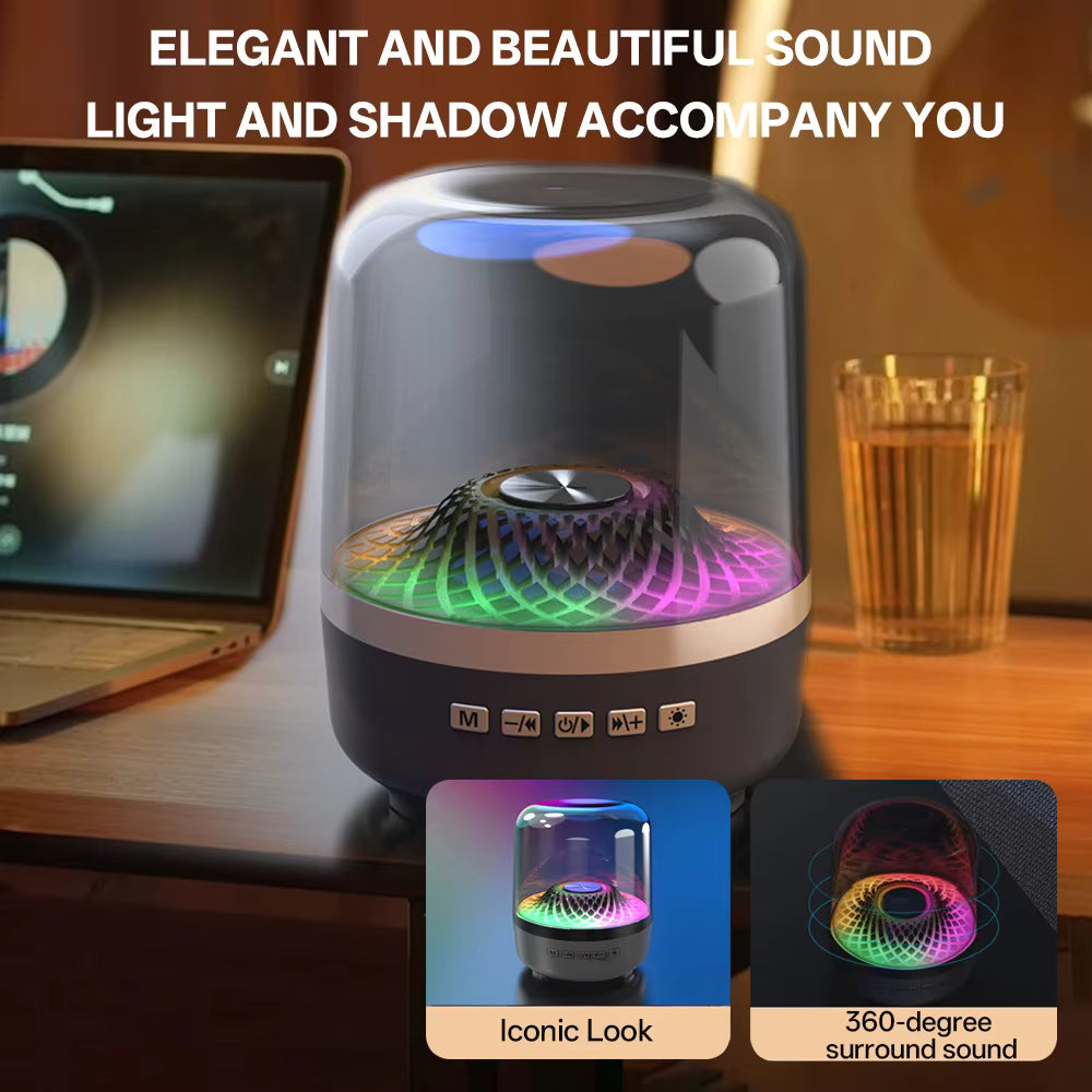 Glaze 4 Light Atmosphere Bluetooth Speaker Home Computer Small Heavy Bass Home Transparent