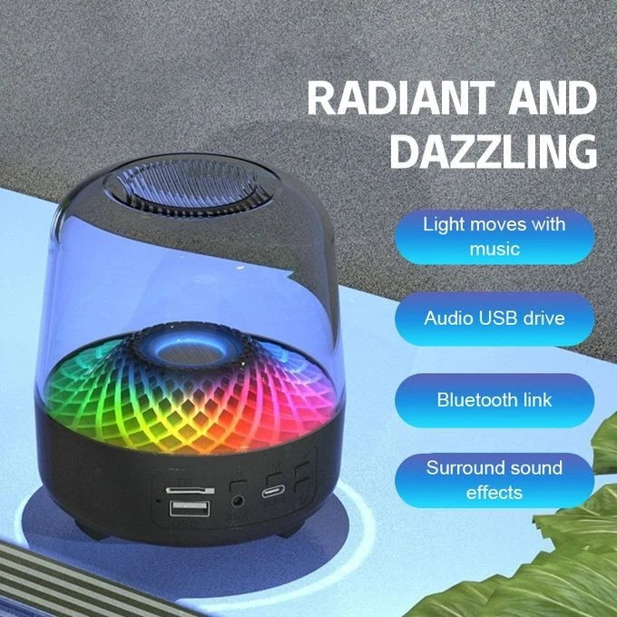 Glaze 4 Light Atmosphere Bluetooth Speaker Home Computer Small Heavy Bass Home Transparent